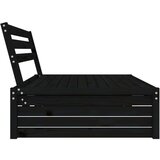  Srednja vrtna sofa crna 120 x 80 cm od masivne borovine | shoptok.hr