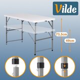 Vilde zložljiv catering miza 2v1 120 &amp;times; 60 cm &amp;ndash; nastavljiva vi&amp;scaron;ina 49/73,5 cm Slike