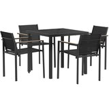 Set vanjskog namještaja 5 pcs Crna i antracit 80 x 80 x 73 cm | Shoptok.si