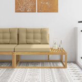 Vanjski krajnji kauč Bijela 115 x 83 x 73 cm Poliester - Bijela i bež Krajnji kauč | shoptok.hr