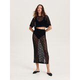 Reserved - Rupičasta maxi suknja - crno | shoptok.hr