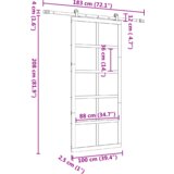 vidaXL Klizna vrata Smeđa 100 x 208 cm Masivna borovina | shoptok.hr