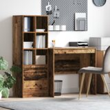 vidaXL Stol s pohranom Staro drvo Inženjersko drvo | shoptok.hr
