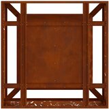  Kamin Smeđa 80 x 80 x 30 cm Čelik otporan na vremenske uvjete | shoptok.hr