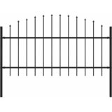  Vrtna ograda Woerden s vrhom koplja čelik 170x125 cm crna | shoptok.hr
