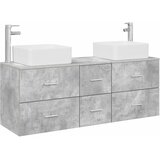  Set ormarića za kupaonicu 3 kom. Betonska siva 49,5 x 41 x 63 cm | shoptok.hr
