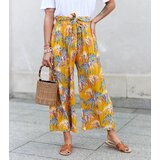 Gemre Yellow women's wide pleated pants Sijam | Shoptok.si