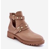 Kesi Women's Trappers Shoes with pearls Beige Klarisa | shoptok.hr