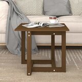 vidaXL Klubska mizica medeno rjava 50x50x45 trdna borovina Cene