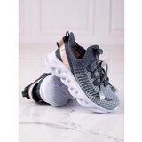 VICO Children's sports shoes fabric gray Cene