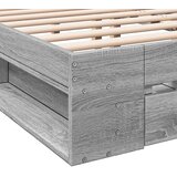  Okvir za krevet s ladicama boja hrasta 160x200 cm drveni Siva 160 x 200 cm | shoptok.hr