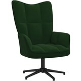  Stolica za opuštanje tamnozelena baršunasta | shoptok.hr
