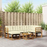  Set vanjskih sofa 7 kom. Prirodna i krem | shoptok.hr
