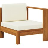  Srednja sofa s 1 naslonom za ruke krem bijela bagremovo drvo | shoptok.hr