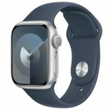 Apple watch S9 gps mr903se/a 41mm silver alu case w storm blue sport band - s/m, pametni sat Cene