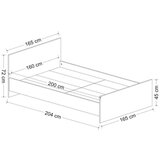 Kalune Design Bijeli bračni krevet 160x200 cm Kale – | shoptok.hr