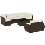 Maison Chic Seti vrtnega pohištva - Vrtna garnitura - Vrtni pohištvo set 10-delna z blazinami rjava poli ratan, (21815697) | Shoptok.si