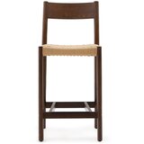 Kave Home Smeđa/u prirodnoj boji barska stolica od punog hrasta (visine sjedala 65 cm) Yalia – | shoptok.hr