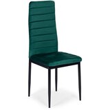  Set od 4 stolice s oblikovanim naslonom od zelenog baršuna | shoptok.hr