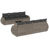  9-dijelni set vrtnih sofa od poliratana s jastucima sivi | shoptok.hr