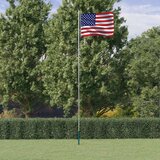 vidaXL Američka zastava i jarbol 6 23 m aluminijska | shoptok.hr
