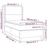  Krevet s oprugama i madracem tamnosmeđi 80x200 cm od tkanine | shoptok.hr