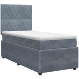  Boxspring krevet s madracem Tamnosiva 100 x 200 cm Baršun | shoptok.hr