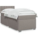  The Living Store Box spring postelja z vzmetnico taupe 90x200 cm blago - Box Spring Postelja, (21496707) Cene