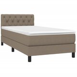  Krevet s oprugama i madracem smeđesivi 80x200 cm od tkanine | shoptok.hr