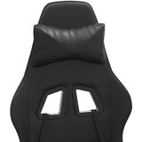  Okretna igraća stolica s osloncem za noge crna od umjetne kože | shoptok.hr