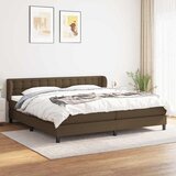  Krevet s oprugama i madracem tamnosmeđi 200x200 cm od tkanine | shoptok.hr