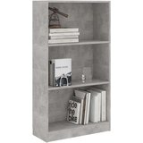 Ormarić za knjige s 3 razine boja betona 60x24x109 cm drveni | shoptok.hr