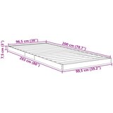  Krevet s daskama Staro drvo 100 x 200 cm Konstruirano drvo | shoptok.hr