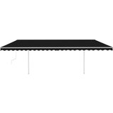 Automatska tenda na uvlačenje sa stupovima 6 x 3 m antracit | shoptok.hr