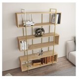 Hanah home Bruti Hrast Zlatna Knjižna Polica 120x180x29.6cm, Bež | Eponuda.ba