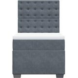 Box spring krevet s madracem tamnosivi 80 x 200 cm baršunasti | shoptok.hr