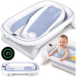 Nukido sklopiva kada za djecu, dojenčad s termometrom i umetkom NK-279 bijela i plava | shoptok.hr