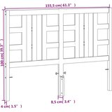 vidaXL Vzglavje voščeno rjava 150 cm trdna borovina | Shoptok.si