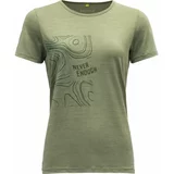 Devold HELLESYLT MERINO 130 TEE Ženska majica, zelena, veličina