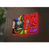 Wallity Set slika sa LED osvetljenjem 3PATDACT-30, 3 Dela | ePonuda.com