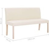  Klupa od poliestera 139,5 cm krem | shoptok.hr