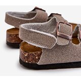 Boto Children's Sandals on Cork Platform with Velcro Closure in Grey Rorria | Shoptok.si