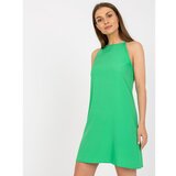 Fashion Hunters Green mini dress for summer on shoulder straps RUE PARIS Cene