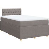 vidaXL Krevet s oprugama i madracem smeđesivi 120 x 200 cm od tkanine | shoptok.hr