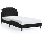  Okvir za krevet Viana bez madraca crni 100x200 cm od umjetne kože | shoptok.hr