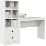  Stol s ladicama s policom s pohranom 2 pcs Bijelo | shoptok.hr