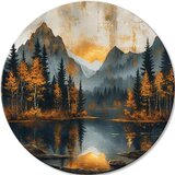  Okrugle slike akrilom Sumrak u tihoj dolini | different dimensions | shoptok.hr