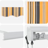 vidaXL Automatska tenda za povlačenje Višebojna pruga 400x300 cm | shoptok.hr