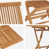  3-dijelni sklopivi vrtni bistro set od čvrstog drva akacije | shoptok.hr