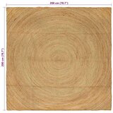  Tepih Smeđa 200 x 200 cm Juta | shoptok.hr